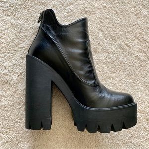 Stiu leather platform boots